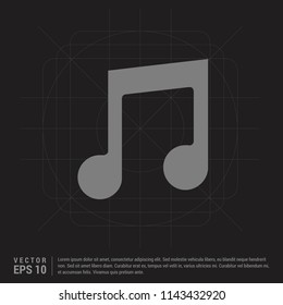 Music note icon - Black Creative Background - Free vector icon