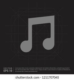 Music note icon - Black Creative Background 