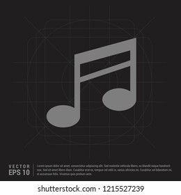 Music note icon - Black Creative Background - Free vector icon