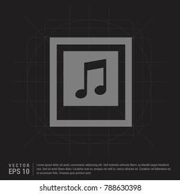 Music note icon - Black Creative Background