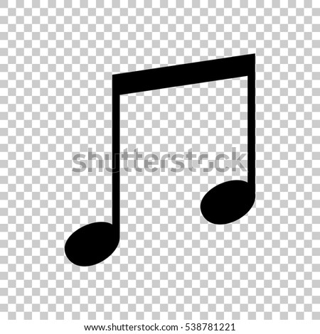 Music Note Icon Black Icon On Stock-Vektorgrafik (Lizenzfrei) 538781221