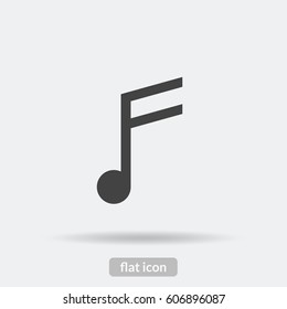Music note icon, Black vector is type EPS10.