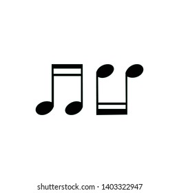 Music note Icon collection Vector Illustration can Change colour - Vector