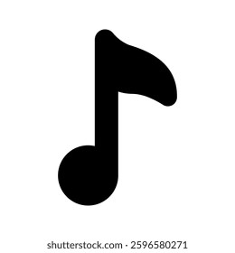 Music note icon color editable on white background
