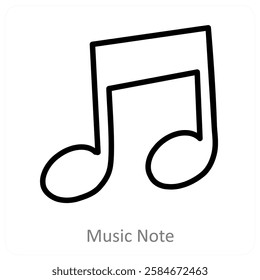 Music Note and music icon concept