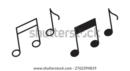 Music note icon concepts pack. icon set vector illustrations eps10