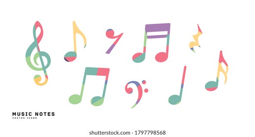 Music note icon with crystal texture