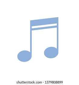 Music Note Icon - Cute music note icon isolated on white background and part of K-Pop icon collection