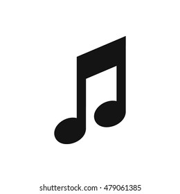 Music note icon. Dark gray on white background.