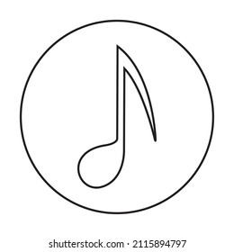 Das Design des Musiknoten-Symbols