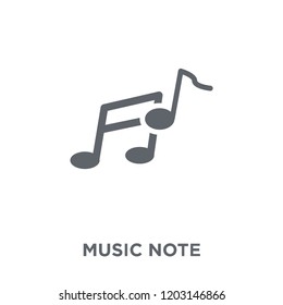 Music note icon. Music note design concept from  collection. Simple element vector illustration on white background.