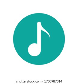 Music note icon design isolated on white background