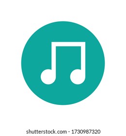 Music note icon design isolated on white background