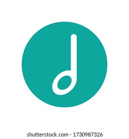 Music note icon design isolated on white background