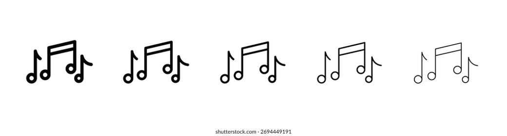 Music note icon design, logo, app, UI. Vector illustration, EPS