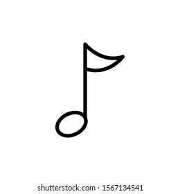 Music note icon design, Sound melody pentagram art and composition theme Vector illustration