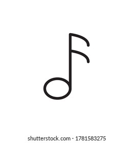 Music Note Icon Design Vector Template Illustration .