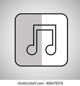 music note icon design, vector illustration