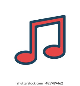music note icon desing isolated