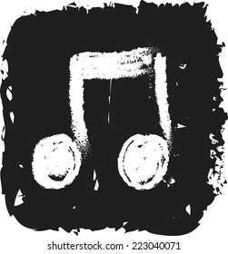 music note icon doodle vector