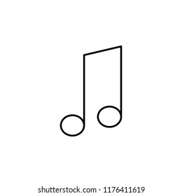 music note icon. Element of school icon for mobile concept and web apps. Thin line music note icon can be used for web and mobile