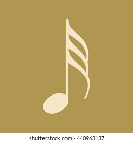 Music note Icon. Eps-10.