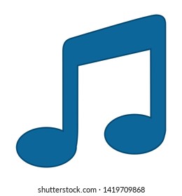music note icon. flat illustration of music note vector icon for web