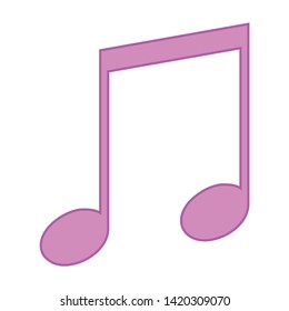music note icon. flat illustration of music note vector icon for web