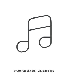 Music note icon flat and simple set design