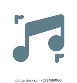 music note icon flat style
