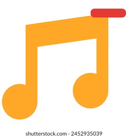 music note icon with flat style