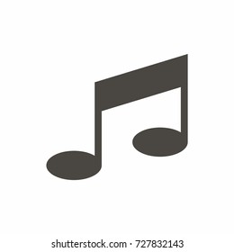 Music note icon flat style vector illustration