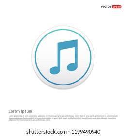 Music note icon Hexa White Background icon template - Free vector icon