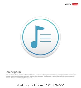 Music note icon Hexa White Background icon template - Free vector icon
