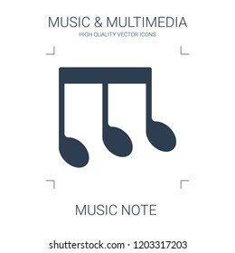 music note icon. high quality filled music note icon on white background. from music multimedia collection flat trendy vector music note symbol. use for web and mobile