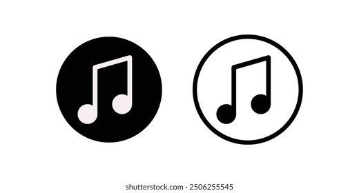 Music Note Icon Ideal for Audio Streaming Services. Music notes icon. Musical key signs. Vector symbols on white background.Music notes icon set, Music notes symbol, vector illustration.