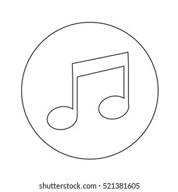 Music Note icon illustration design