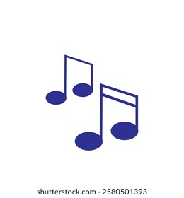 music note icon illustration flat