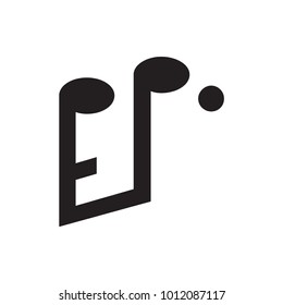 music note icon illustration isolated vector sign symbol