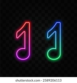 music note icon illustration isolated vector sign symbol. neon style.