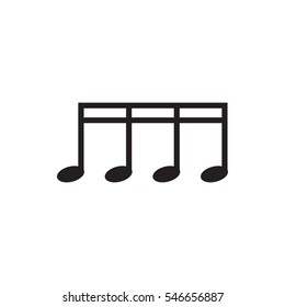 music note icon illustration isolated vector sign symbol