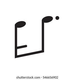 music note icon illustration isolated vector sign symbol