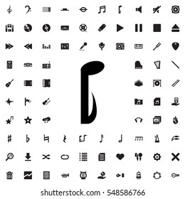 music note icon illustration isolated vector sign symbol