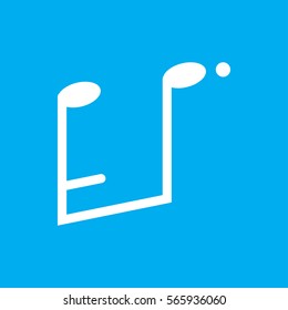 music note icon illustration isolated vector sign symbol