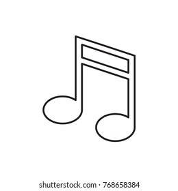 music note icon illustration isolated vector sign symbol