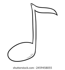 music note icon illustration outline isolated vector	
