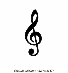 Plantilla de ilustración de icono de nota musical. Vector de material.