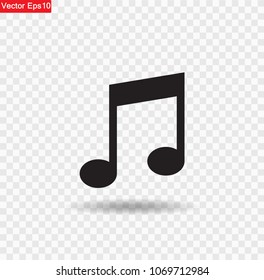 Music Note Icon  Isolated On Transparent Background,Vector Illustration EPS10