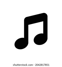 Music note icon isolated on white background