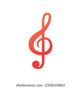 Music note icon isolated on white background vector illustration 